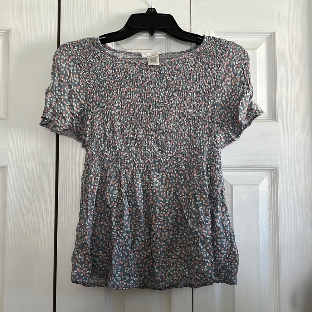 Urban Romantics Blue Leopard Blouse